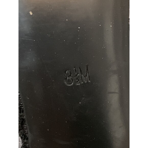 Marc Fisher Womens GILDIE Black Suede Mesh Fishnet Side Block Heel Shoes Sz 8.5 - Picture 7 of 8